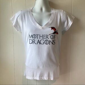 5 for $30 Mother of Dragons Game of Thrones White T-shirt